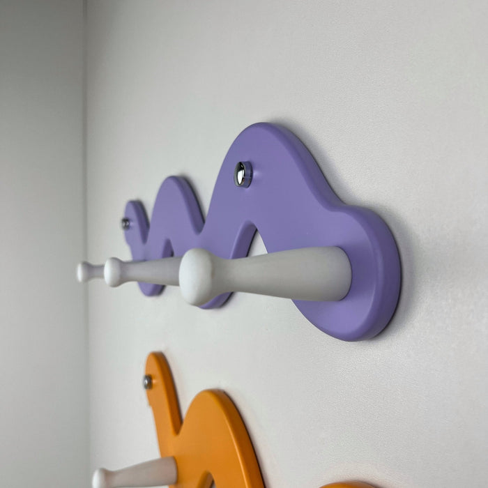 Cute Snake Coat Rack with 3 Hooks | Purple Color - Image 3