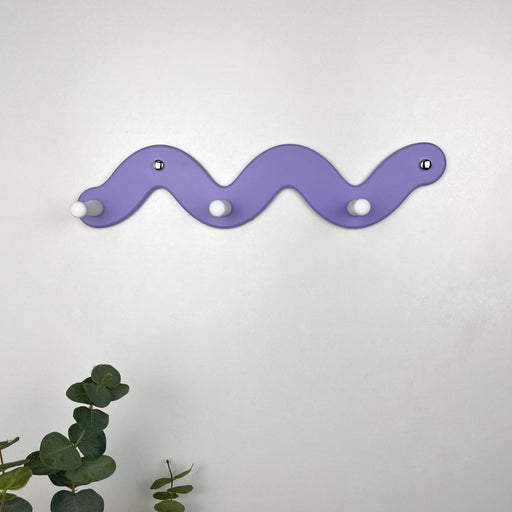 Cute Snake Coat Rack with 3 Hooks | Purple Color - Image 4