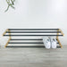Double Tier Shoe Rack for Wall | Natural + Black Rods - Image 2