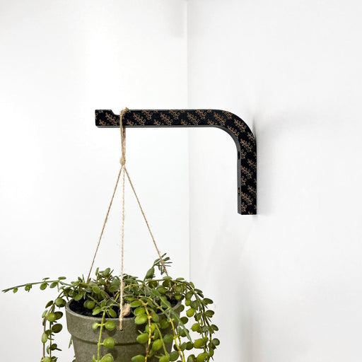 Engraved Plant Hanger Hook | Black 6"x4" - Image 1
