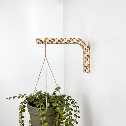 Engraved Plant Hanger Hook | Natural 6"x4" - Image 1