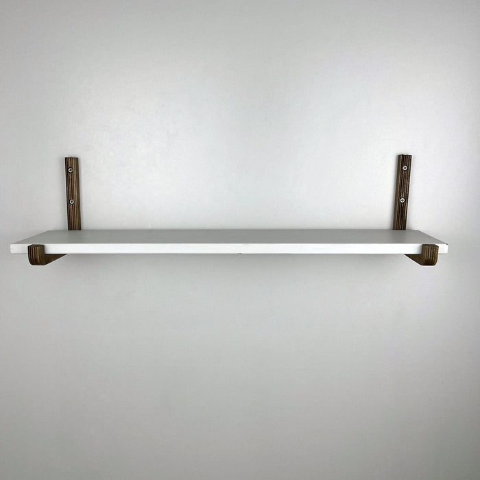 Floating Shelf Brackets With Lip | Walnut - Image 3