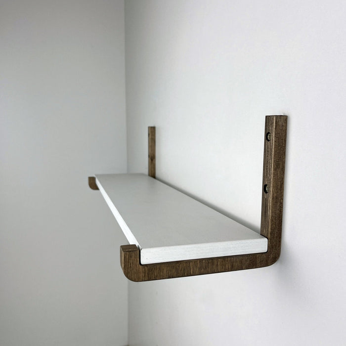 Floating Wood Wall Shelf Brackets with Lip - Image 5