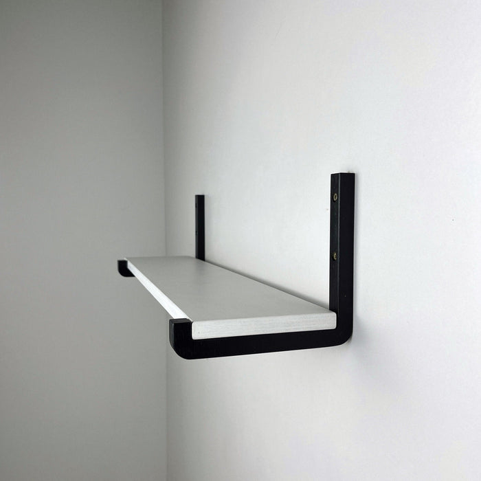 Floating Wood Wall Shelf Brackets with Lip - Image 4