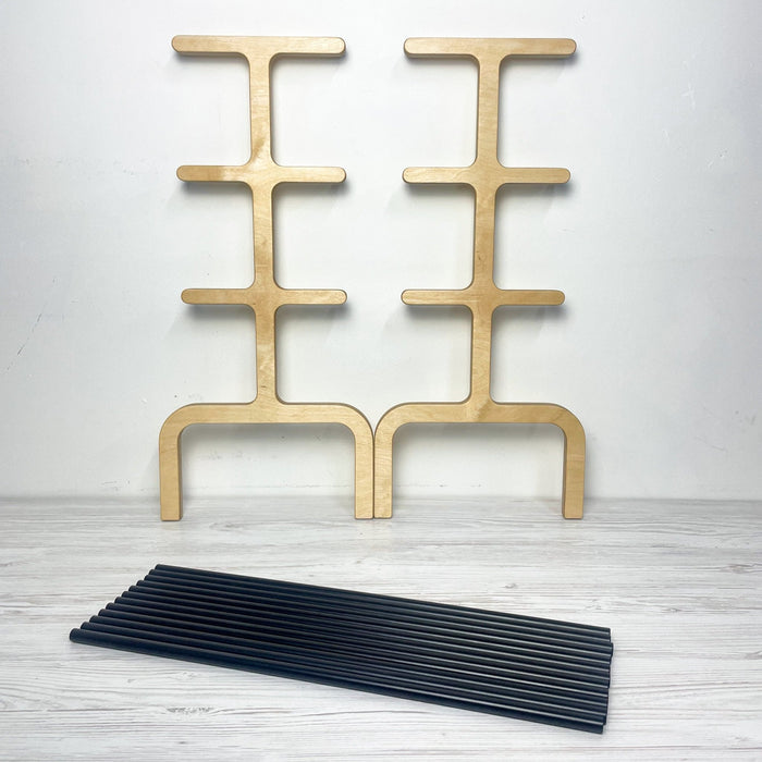 Стильна обувниця з натурального дерева на 4 яруси