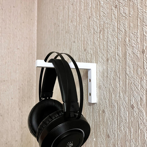 Gamer Headset Hook Holder for Wall | White 6"x4" - Image 1