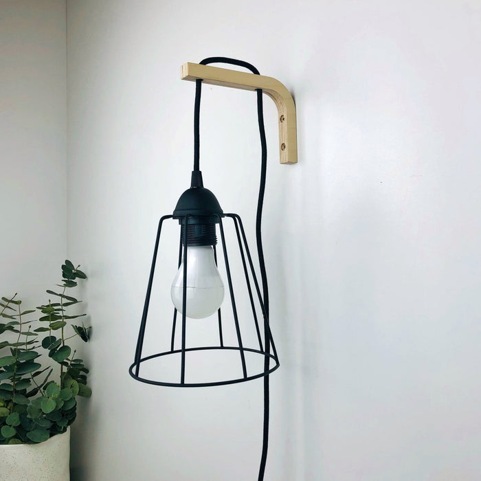 Hanging Lamp Wall Bracket | Unfinished 6"x4" - Image 2