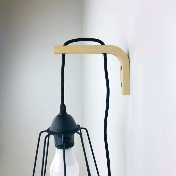 Hanging Lamp Wall Bracket | Unfinished 6"x4" - Image 1