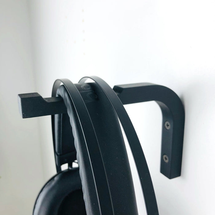 Headphone Bracket Hanger for Wall | Black 6"x4" - Image 2