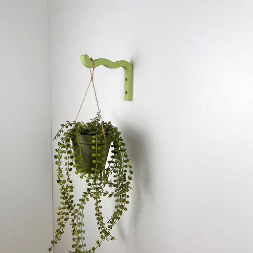 Wavy Bracket for Indoor Plants | Green 6"x4" - Image 2