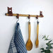 Kitchen Shelf With Leather Hooks - Image 3