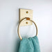 Leather & Wood Hand Towel Holder Ring | Natural - Image 1