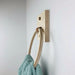 Leather & Wood Hand Towel Holder Ring | Natural - Image 2