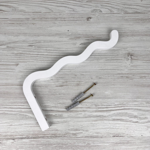 Long Wavy Wall Hook For Planter | White 12"x6" - Image 2