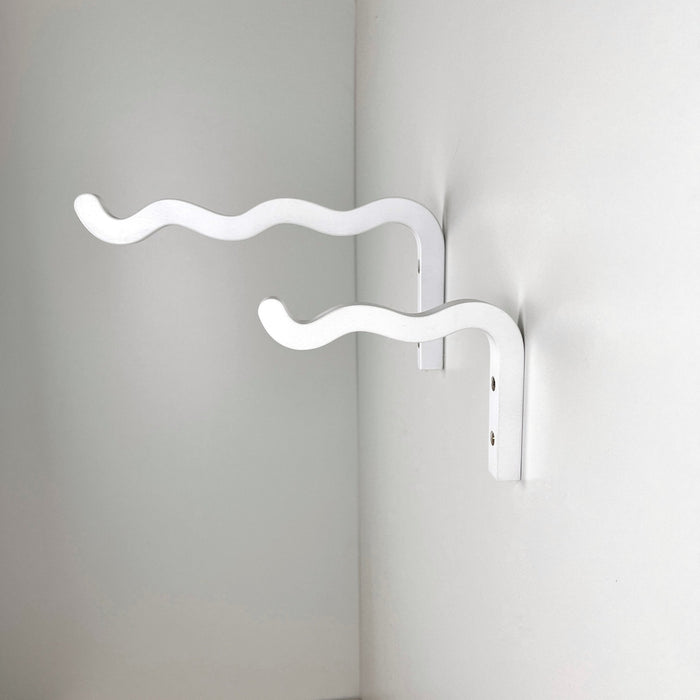 Long Wavy Wall Hook For Planter | White 12"x6" - Image 4