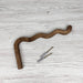 Long Wavy Wall Plant Hook | Walnut 12"x6" - Image 3