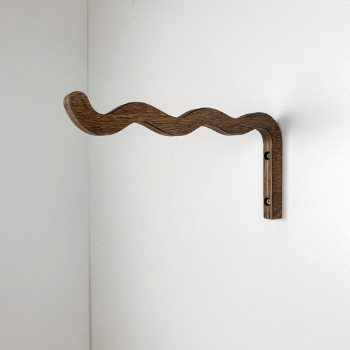 Long Wavy Wall Plant Hook | Walnut 12"x6" - Image 2