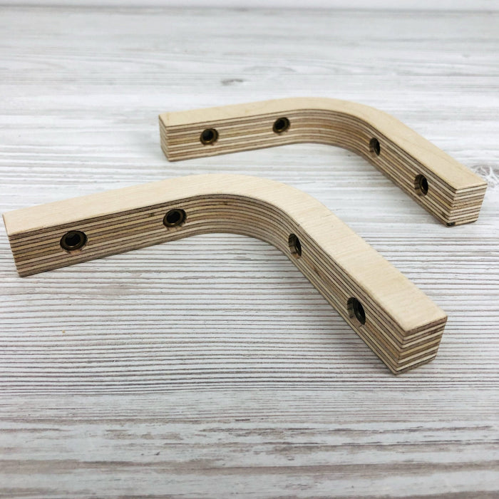 Mini Wooden L Shelf Brackets | Unfinished 4"x4" - Image 4