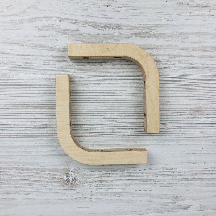 Mini Wooden L Shelf Brackets | Unfinished 4"x4" - Image 3