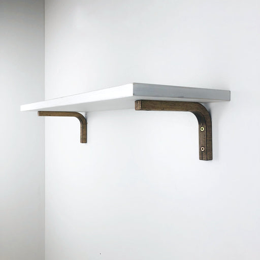 Minimalist Shelf Brackets for Wall | Walnut 6"x4" - Image 2