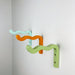 Modern Colorful Wavy Plant Bracket | Orange 6"x4" - Image 5