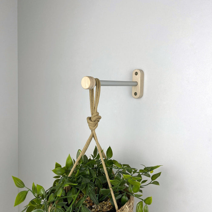 Modern Plant Hanger Bracket | Silver & Natural 6" 8" 10" - Image 5