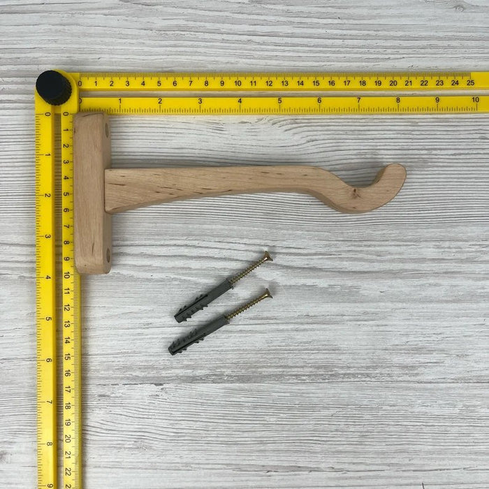 Modern Wall - Mounted Wooden Hook for Plants | Natural Color - Image 5