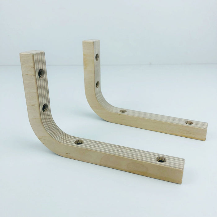 Modern wall wood shelf brackets | Unfinished 6"x4" - Image 4