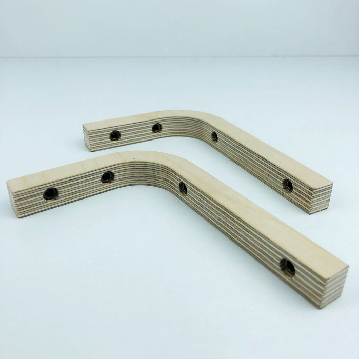 Modern wall wood shelf brackets | Unfinished 6"x4" - Image 6