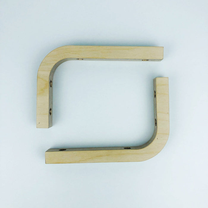 Modern wall wood shelf brackets | Unfinished 6"x4" - Image 3