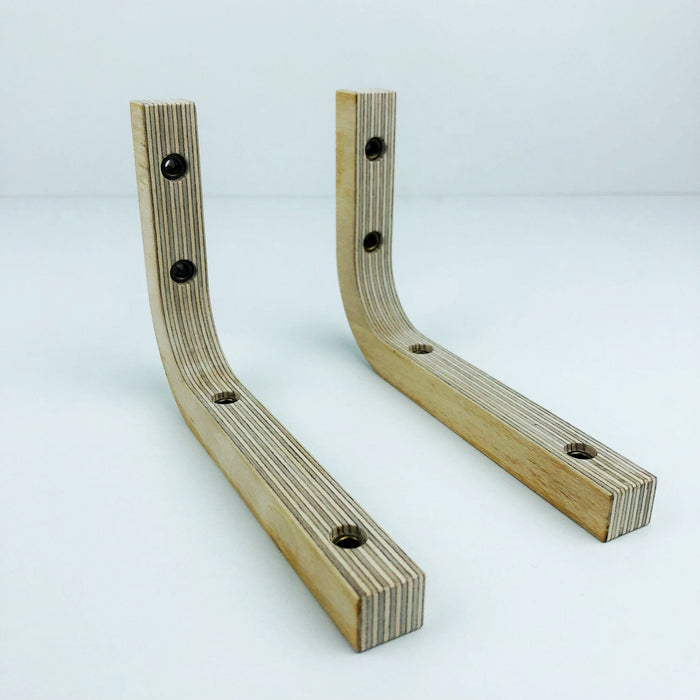 Modern wall wood shelf brackets | Unfinished 6"x4" - Image 5