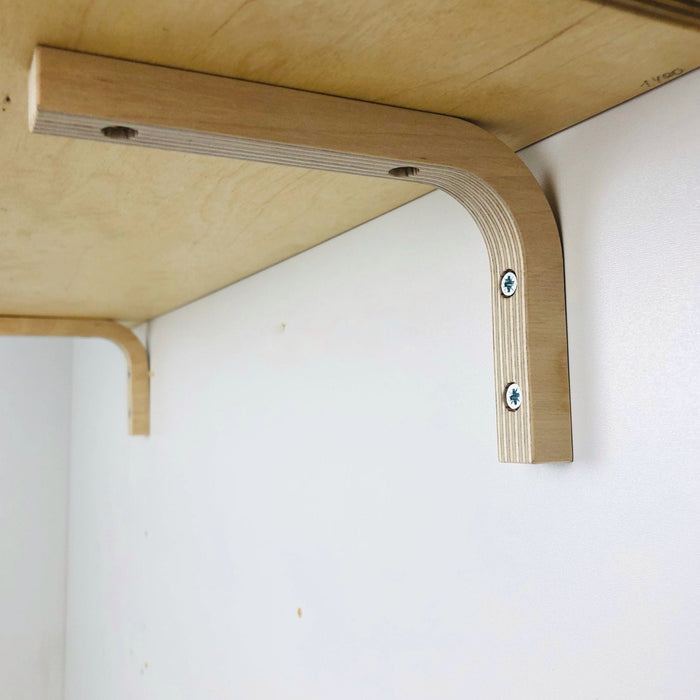 Modern wall wood shelf brackets | Unfinished 6"x4" - Image 2