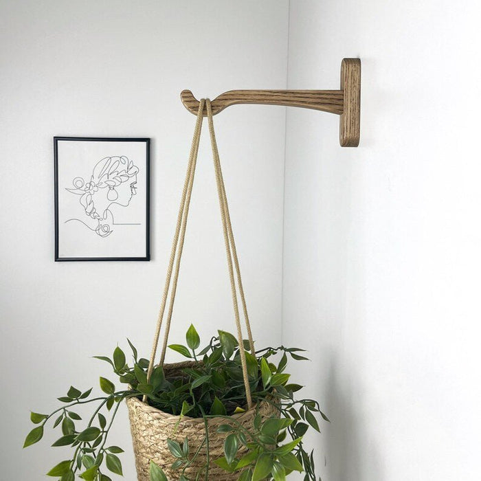 Modern Wooden Hook for Hanging Plants | Walnut - Image 1
