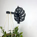 Monstera Leaf Wall Hook for Planter | Black - Image 1