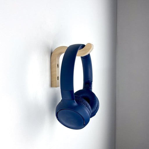 Natural Tone Headphone Holder | Wooden - Inspired Wall Mount - Image 2