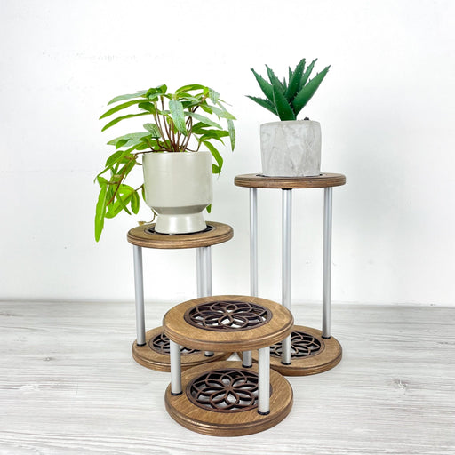 Organic Curve Plant Stand Trio | Modern Natural Aesthetic - Image 1