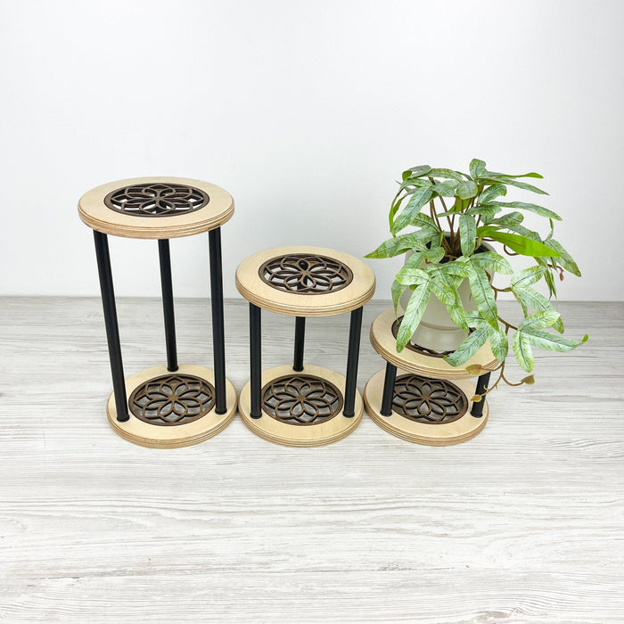 Organic Shape Plant Stand Set of 3 | Soft Minimal Design - Image 2