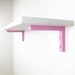 Pink Wooden Wall Brackets for Floating Shelves | 6"x4" Modern Support - Image 1