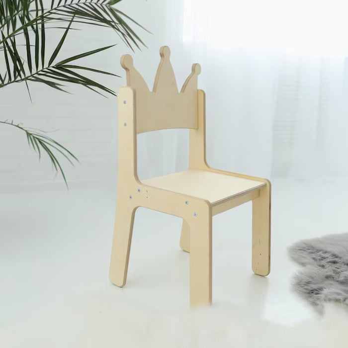 Princess Crown Chair for Girls, Personalized Montessori Stool - Image 1