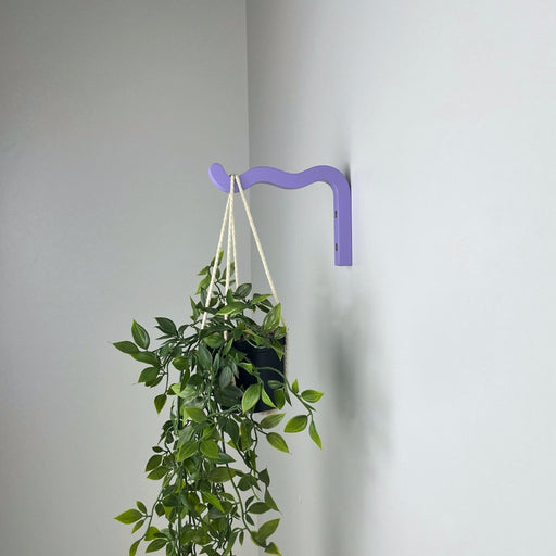 Purple Wavy Plant Hook for Indoor | 6"x4" - Image 1