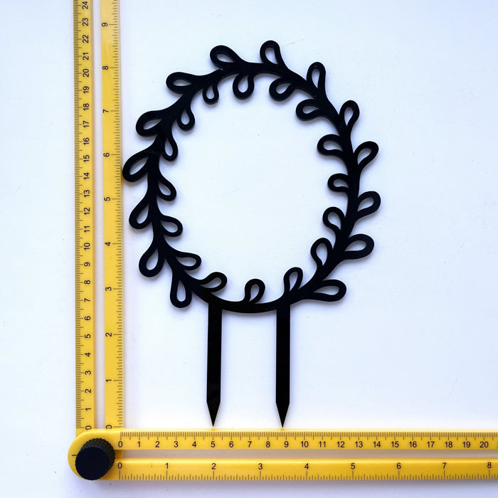 Round Plant Leaf Trellis for Climbing Plants | Black - Image 3