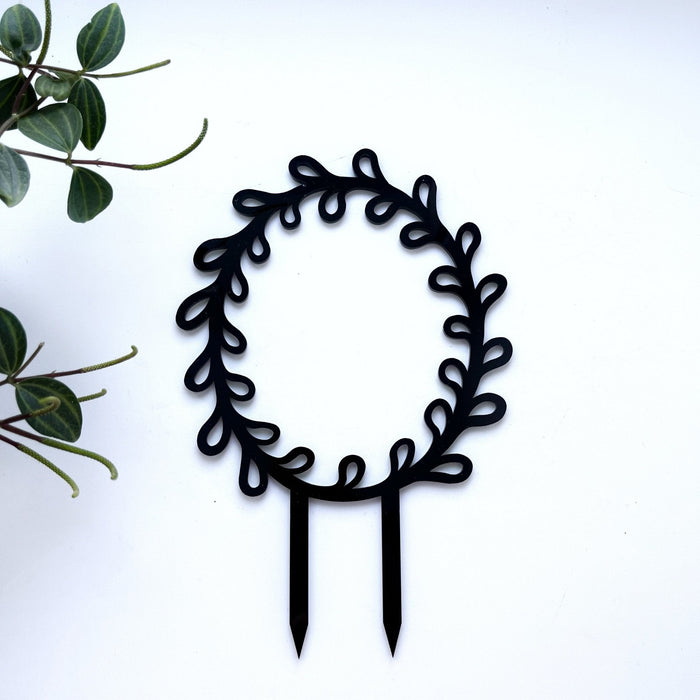 Round Plant Leaf Trellis for Climbing Plants | Black - Image 4