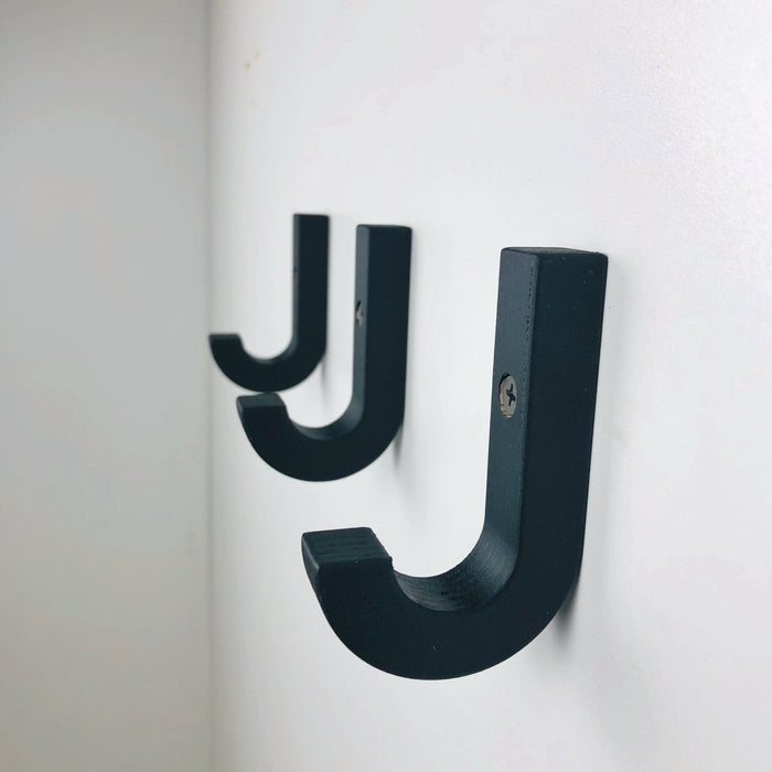 Simple wood wall hook black - Image 1