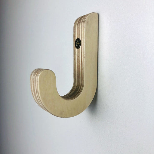Simple wood wall hook natural - Image 2
