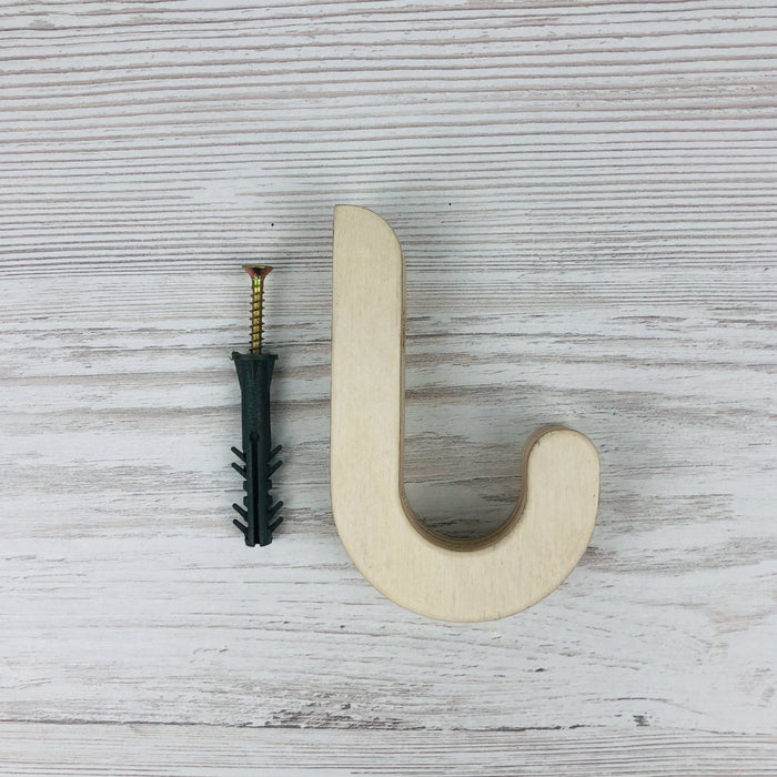 Simple wood wall hook natural - Image 5
