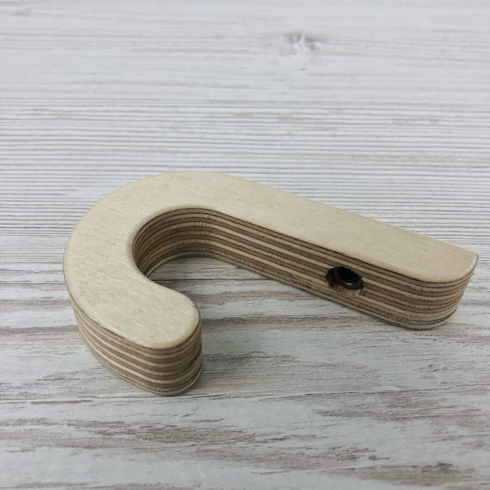 Simple wood wall hook natural - Image 3