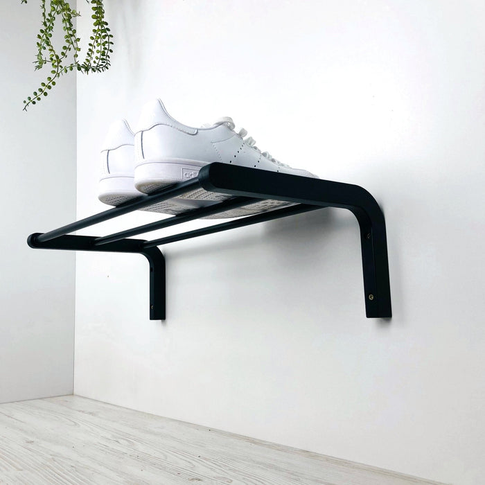 Single Tier Shoe Rack for Wall Black Color - Image 1