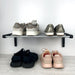 Single Tier Shoe Rack for Wall | Black + Silver Rods - Image 4