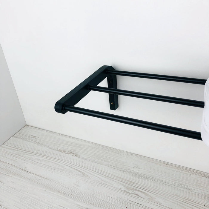 Single Tier Shoe Rack for Wall Black Color - Image 3