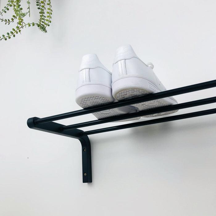 Single Tier Shoe Rack for Wall Black Color - Image 4